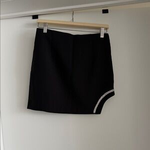 Elegant Black Skirt with Embellished Detail